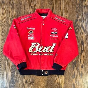 Vintage Y2K Budweiser NASCAR Racing Jacket